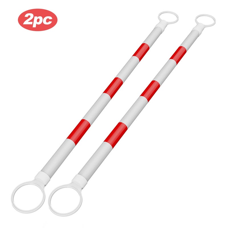 RoadHero 2 Pack 4 FT to 6.9 FT Retractable Cone Bar, Expandable Traffic Cone Bars for Parking Lots, Extendable Barricade for Road Construction, White and Red, Cone Not Included - Image 5